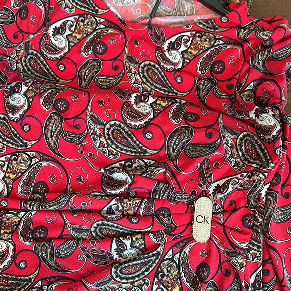 Calvin klein long sleeve blouse paisley print multi colors - Picture 5 of 5